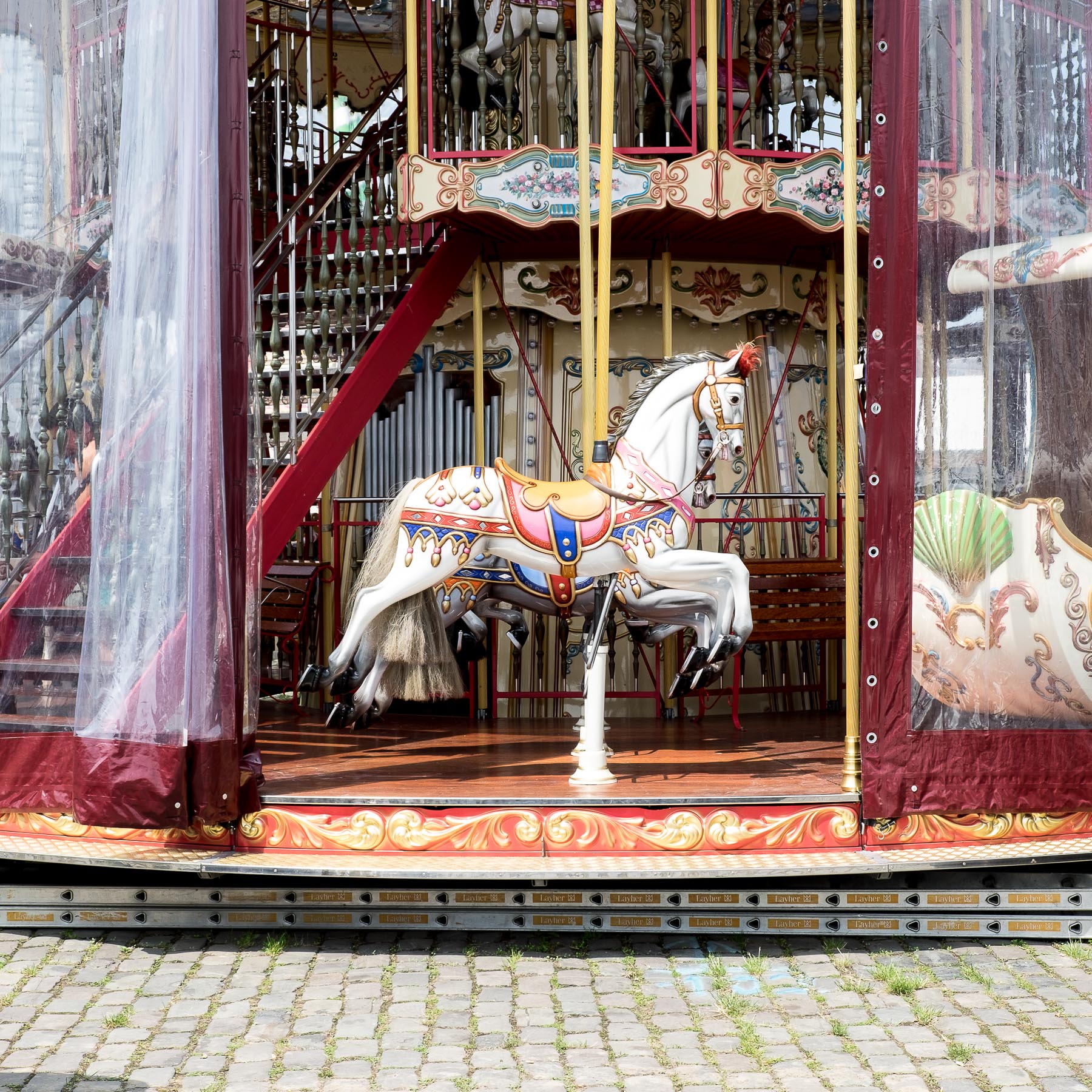 16.07.2015 - Kirmes am Rhein Düsseldorf einen Tag vor der Eröffnung