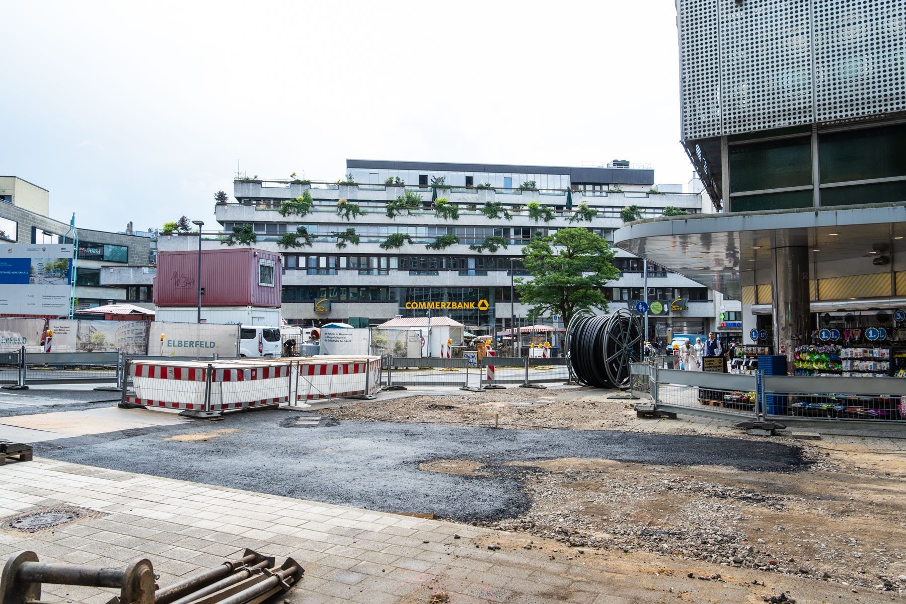Baustelle in der Innenstadt von Wuppertal